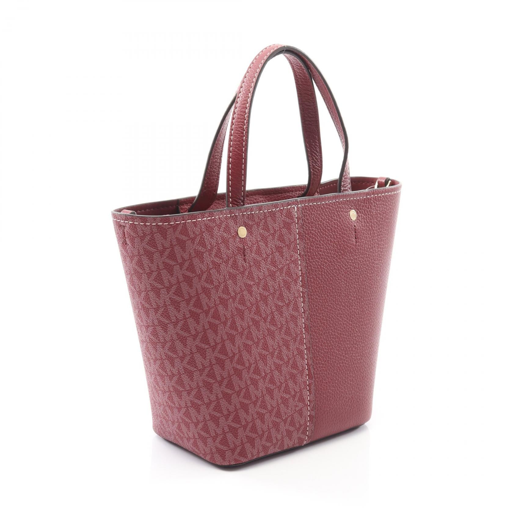 FLORA フローラ ミディアム ハンドバッグ レザー PVCコーティングキャンバス ボルドー マイケルコース バッグ MICHAEL KORS