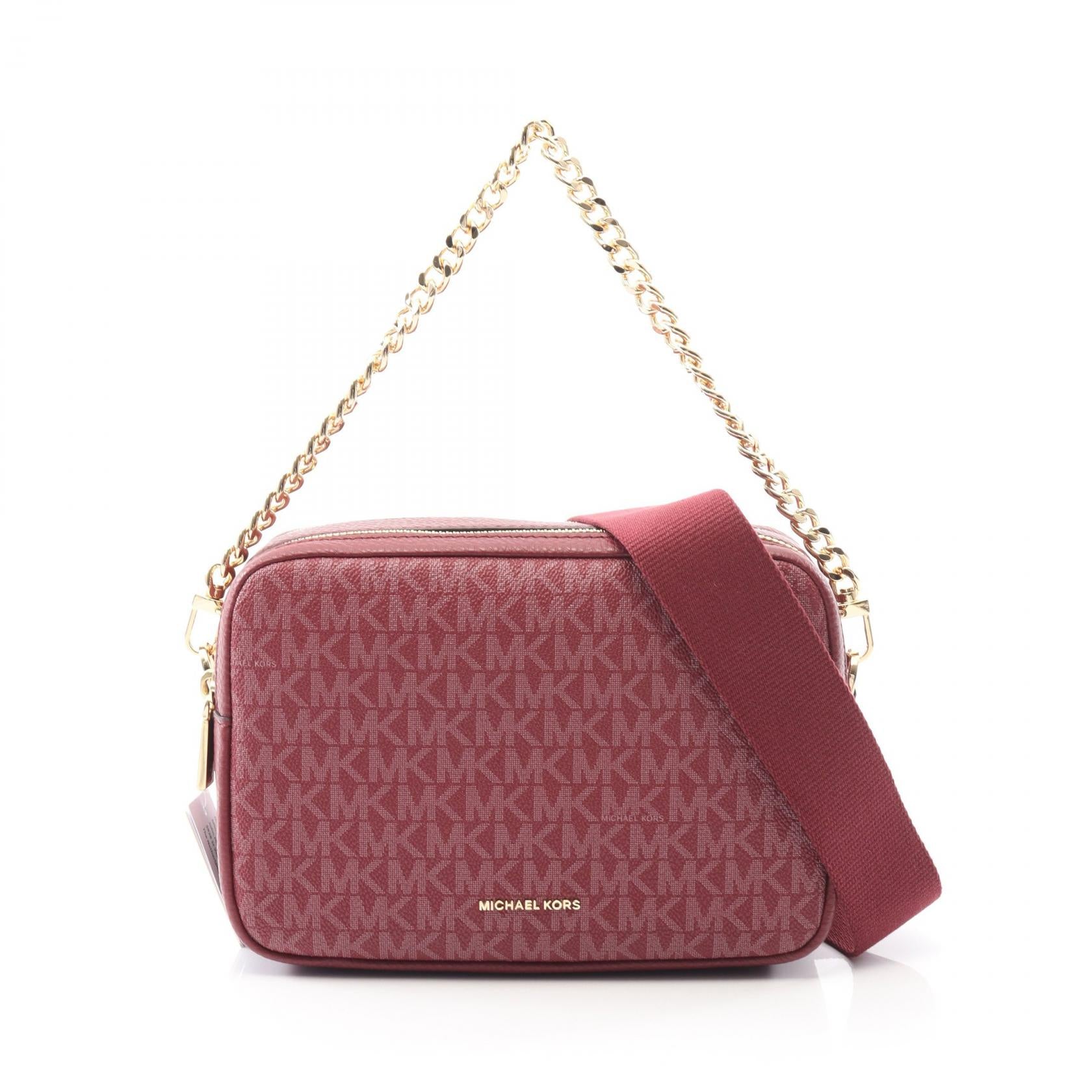 BRYANT カメラバッグ ハンドバッグ PVCコーティングキャンバス レザー ボルドー マイケルコース バッグ MICHAEL KORS
