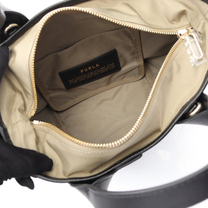 PIUMA ピューマ S ハンドバッグ トートバッグ ナイロン レザー ブラック フルラ バッグ FURLA