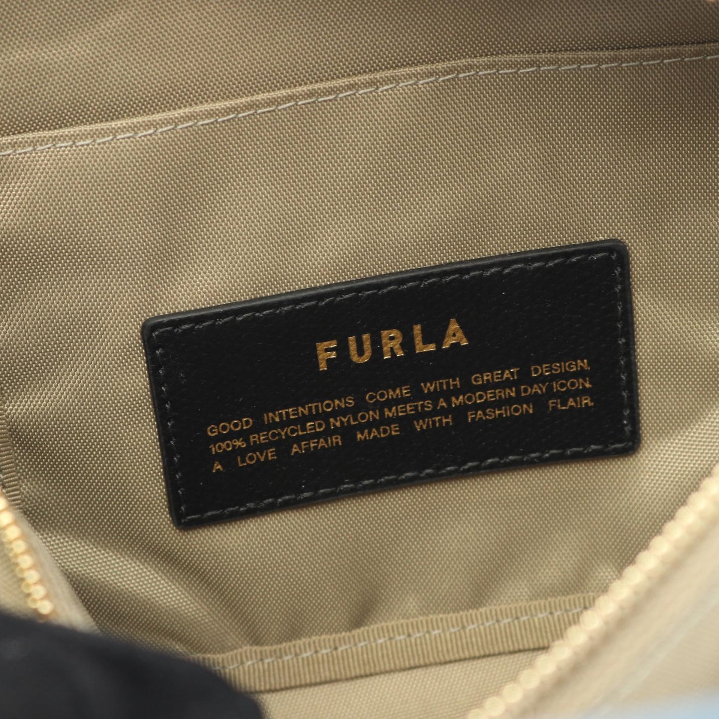 PIUMA ピューマ S ハンドバッグ トートバッグ ナイロン レザー ブルー ベージュ フルラ バッグ FURLA