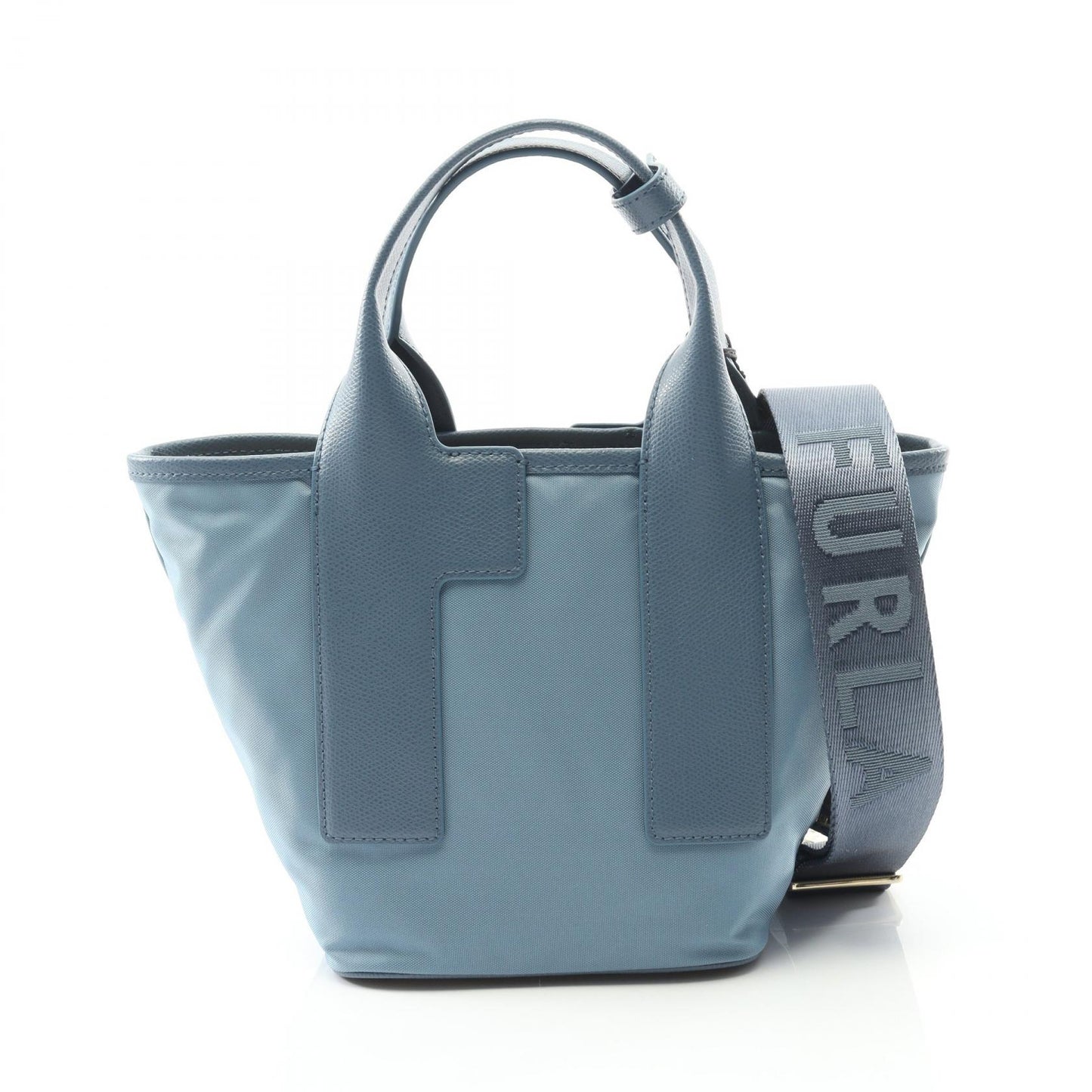 PIUMA ピューマ S ハンドバッグ トートバッグ ナイロン レザー ブルー ベージュ フルラ バッグ FURLA