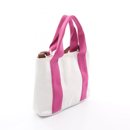 ハンドバッグ キャンバス ホワイト ピンク クロエ バッグ Chloe