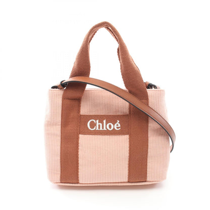 ショルダーバッグ キャンバス レザー コーデュロイ ピンク ブラウン クロエ バッグ Chloe