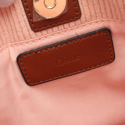 ショルダーバッグ キャンバス レザー コーデュロイ ピンク ブラウン クロエ バッグ Chloe