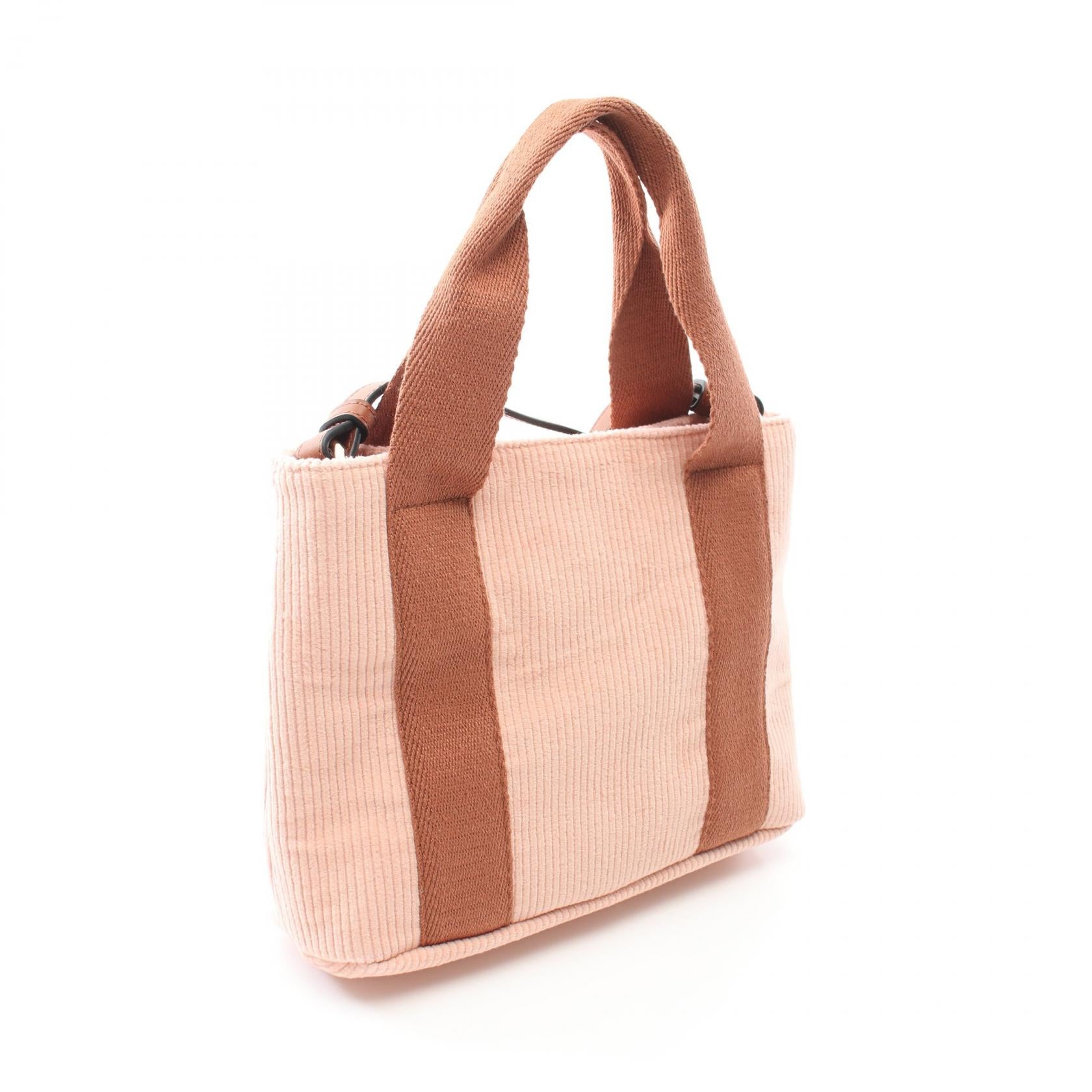 ショルダーバッグ キャンバス レザー コーデュロイ ピンク ブラウン