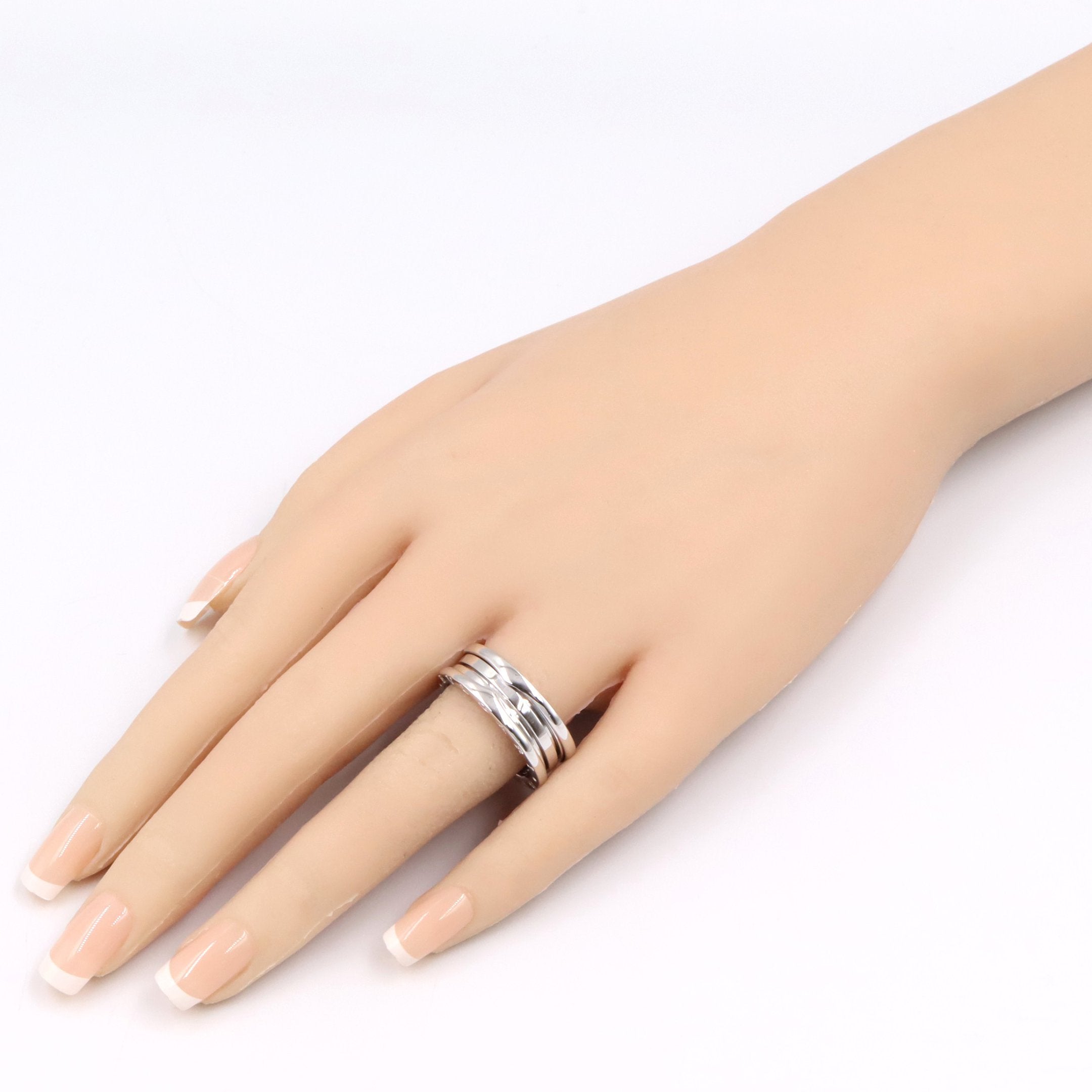 ブルガリ ビーゼロワン B-zero ホワイトゴールド リング ビー・ゼロワン ブルガリ B-zero1 リング #48 約8号 18k 18金