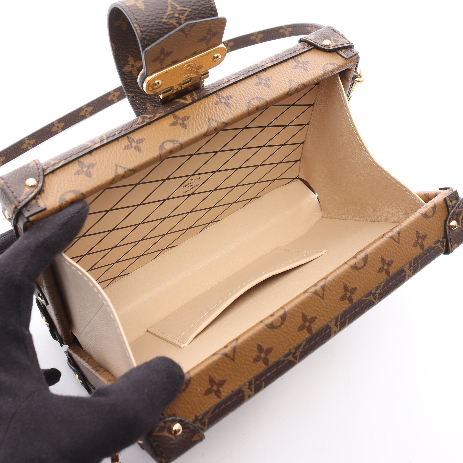 プティット マル モノグラムリバース ショルダーバッグ PVC ライトブラウン ダークブラウン ルイヴィトン バッグ LOUIS VUITTON