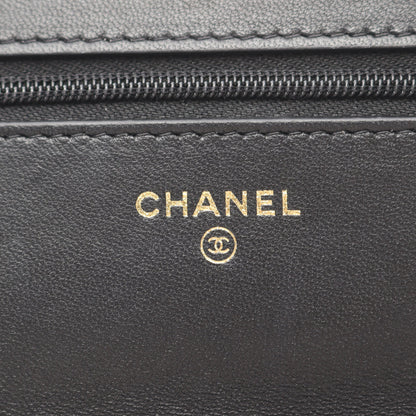 マトラッセ チェーンウォレット ラムスキン ブラック ゴールド金具 シャネル バッグ CHANEL