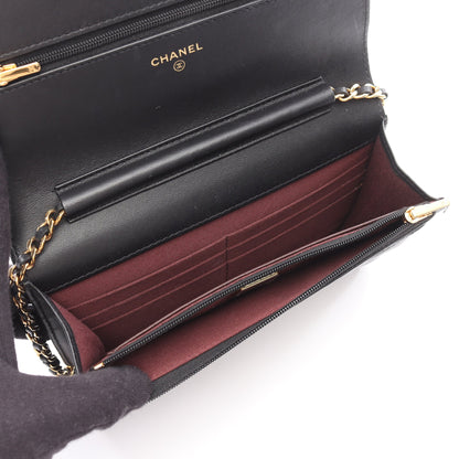 マトラッセ チェーンウォレット ラムスキン ブラック ゴールド金具 シャネル バッグ CHANEL