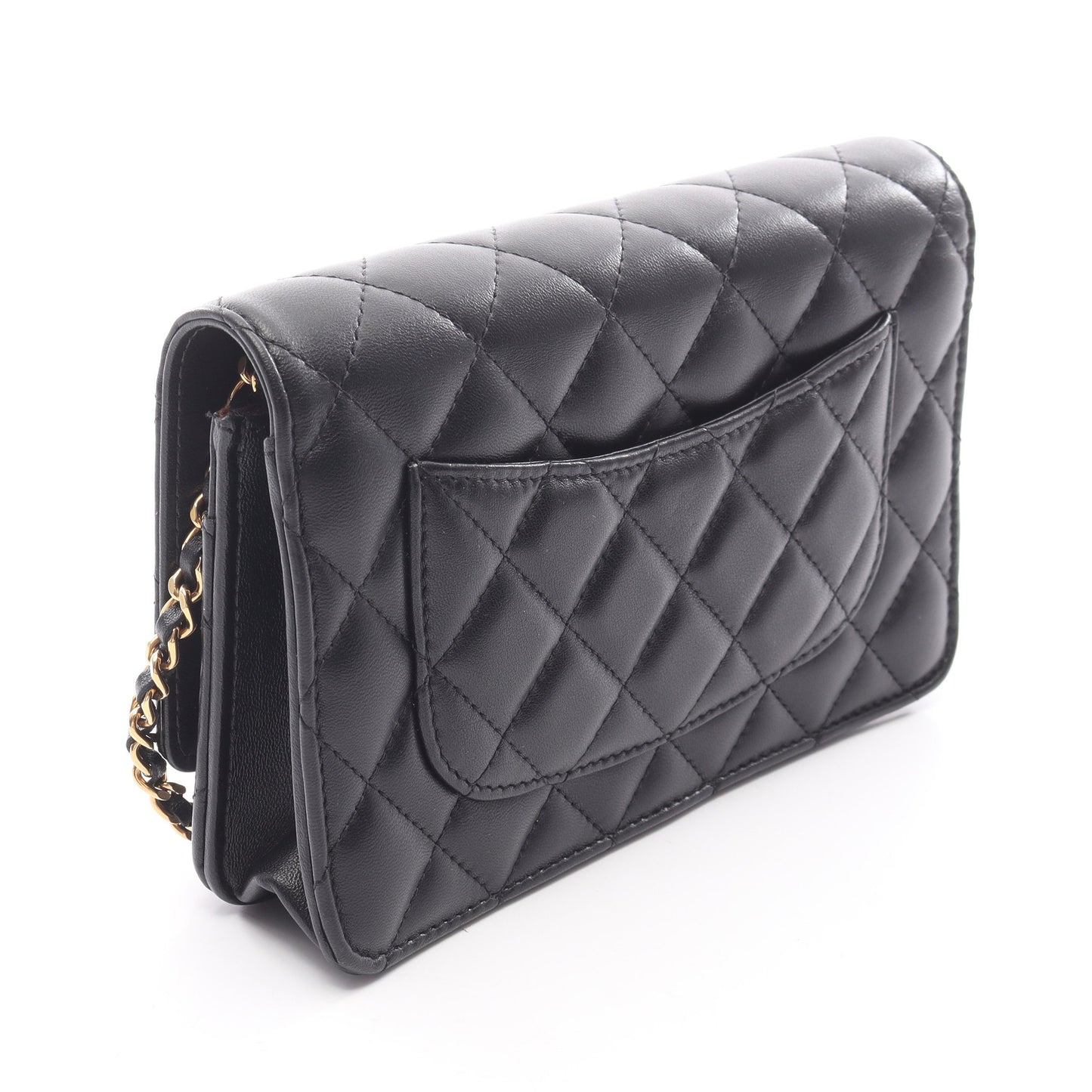 マトラッセ チェーンウォレット ラムスキン ブラック ゴールド金具 シャネル バッグ CHANEL