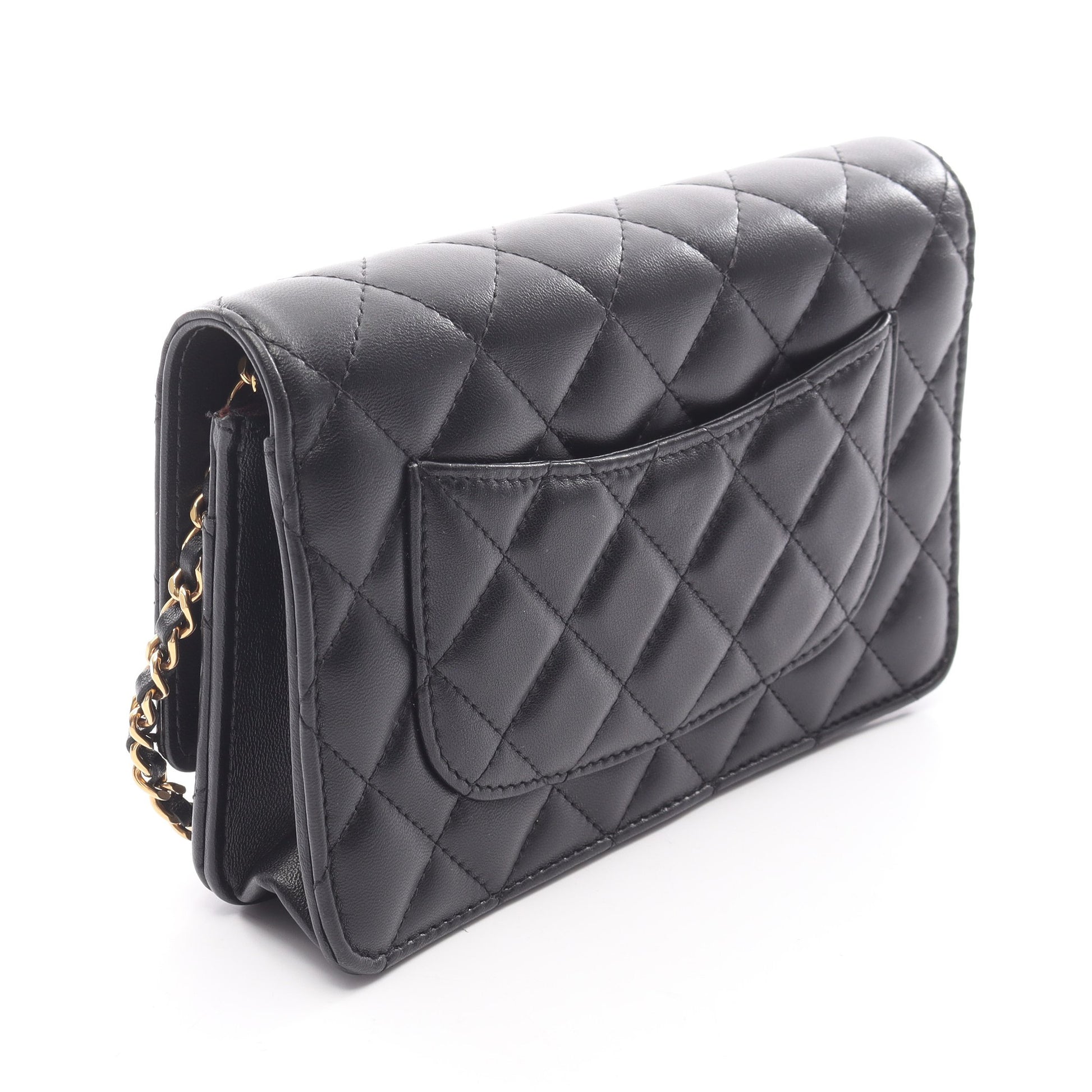 マトラッセ チェーンウォレット ラムスキン ブラック ゴールド金具 シャネル バッグ CHANEL