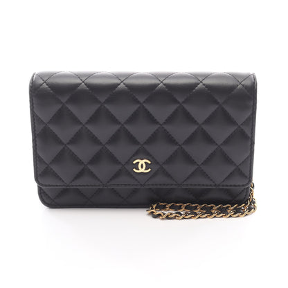マトラッセ チェーンウォレット ラムスキン ブラック ゴールド金具 シャネル バッグ CHANEL