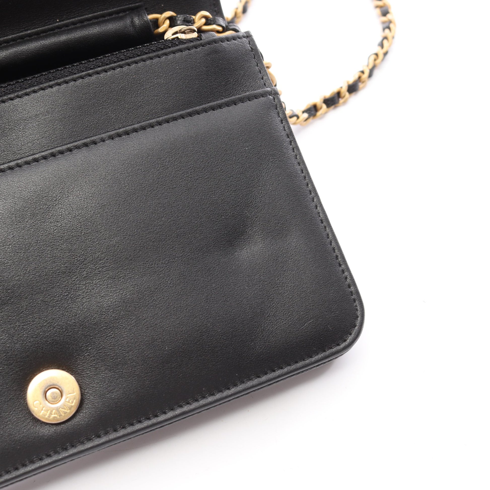 ボーイシャネル マトラッセ チェーンウォレット キャビアスキン ブラック ゴールド金具 シャネル バッグ CHANEL