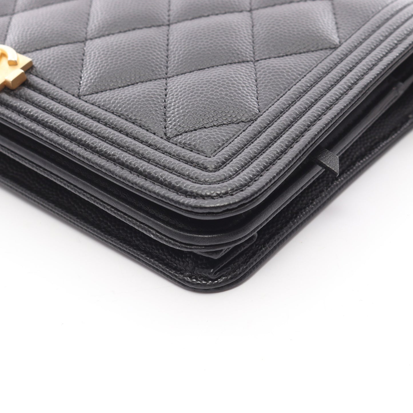 ボーイシャネル マトラッセ チェーンウォレット キャビアスキン ブラック ゴールド金具 シャネル バッグ CHANEL