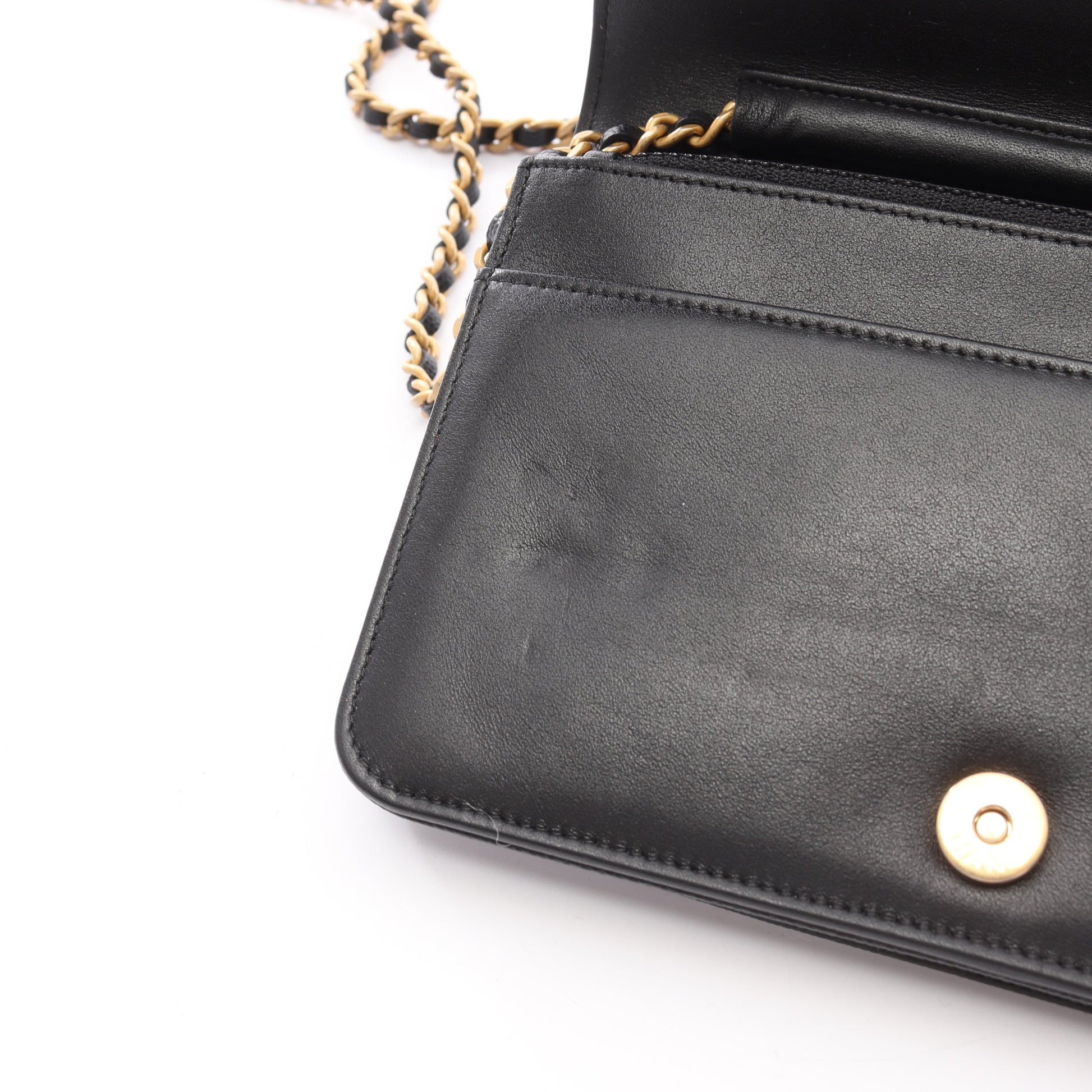 ボーイシャネル マトラッセ チェーンウォレット キャビアスキン ブラック ゴールド金具 シャネル バッグ CHANEL