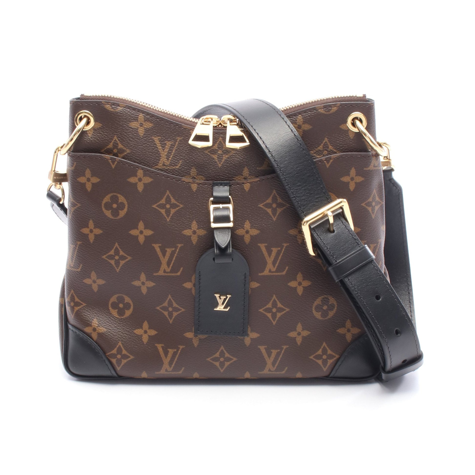 オデオン NM PM モノグラム ノワール ショルダーバッグ PVC レザー ブラウン ブラック ルイヴィトン バッグ LOUIS VUITTON