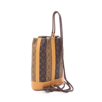 LOUIS VUITTON × NIGO ランドネ メッセンジャー モノグラムストライプ ショルダーバッグ PVC レザー ブラウン ルイヴィトン バッグ LOUIS VUITTON