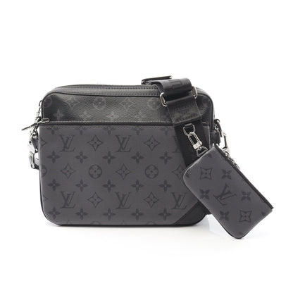 トリオ メッセンジャー モノグラム エクリプス ショルダーバッグ PVC レザー ブラック グレー ルイヴィトン バッグ LOUIS VUITTON
