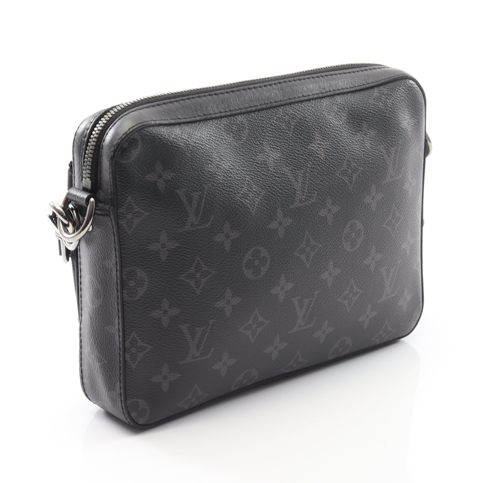 トリオ メッセンジャー モノグラム エクリプス ショルダーバッグ PVC レザー ブラック グレー ルイヴィトン バッグ LOUIS VUITTON