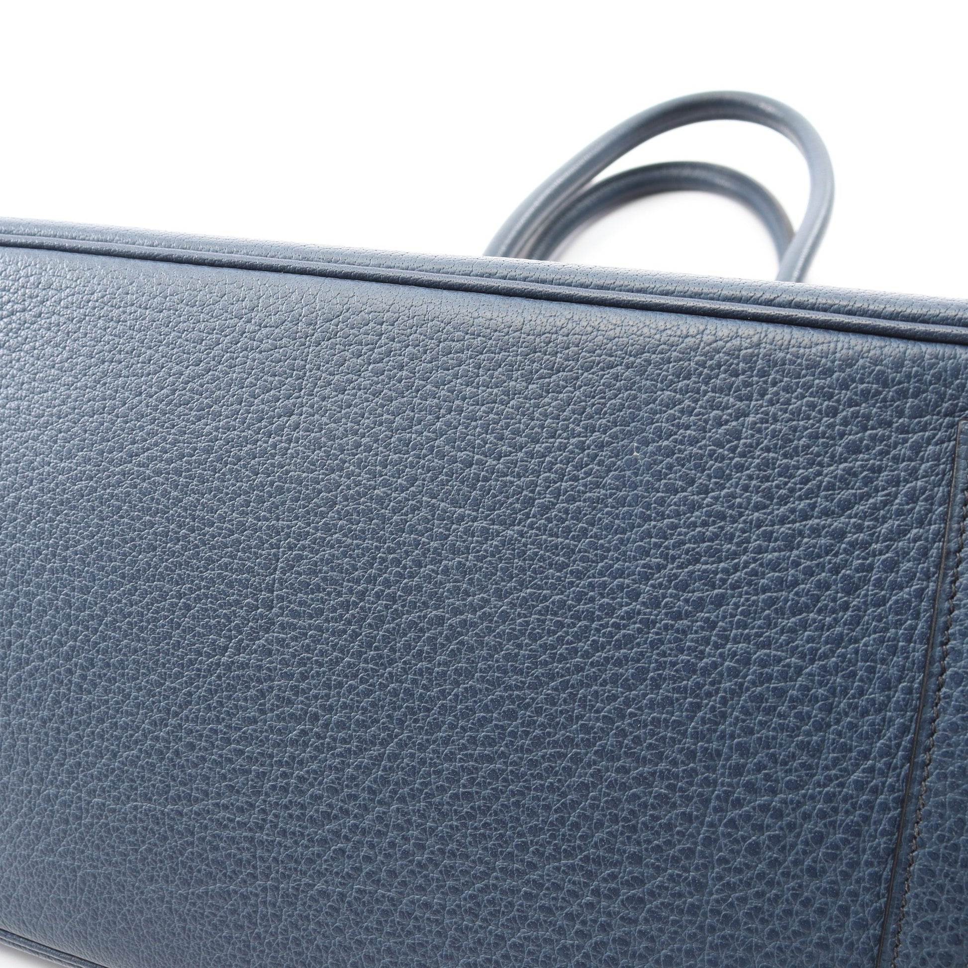 バーキン35 ハンドバッグ フィヨルド ブルー シルバー金具 □I刻印 エルメス バッグ HERMES