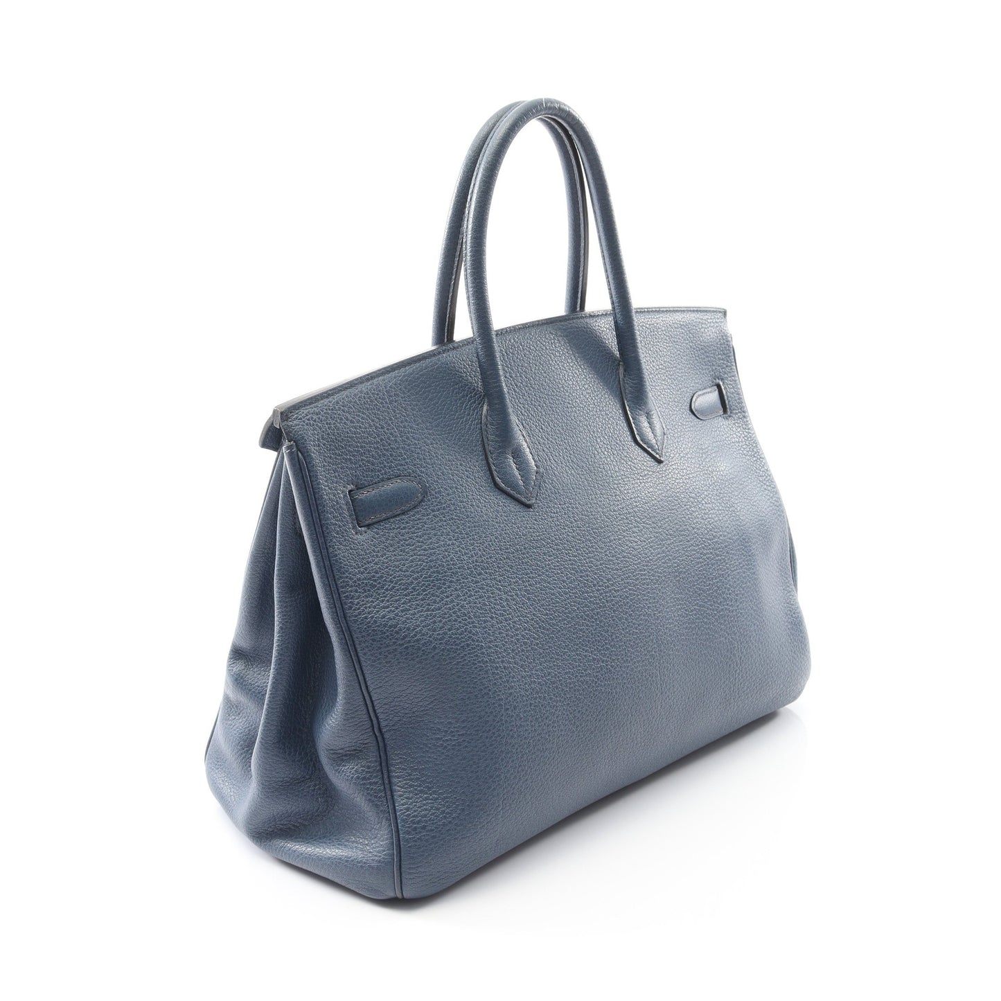 バーキン35 ハンドバッグ フィヨルド ブルー シルバー金具 □I刻印 エルメス バッグ HERMES