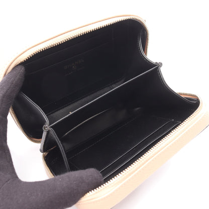 CCフィリグリー マトラッセ チェーンショルダーバッグ キャビアスキン ピンクベージュ ブラック ゴールド金具 シャネル バッグ CHANEL