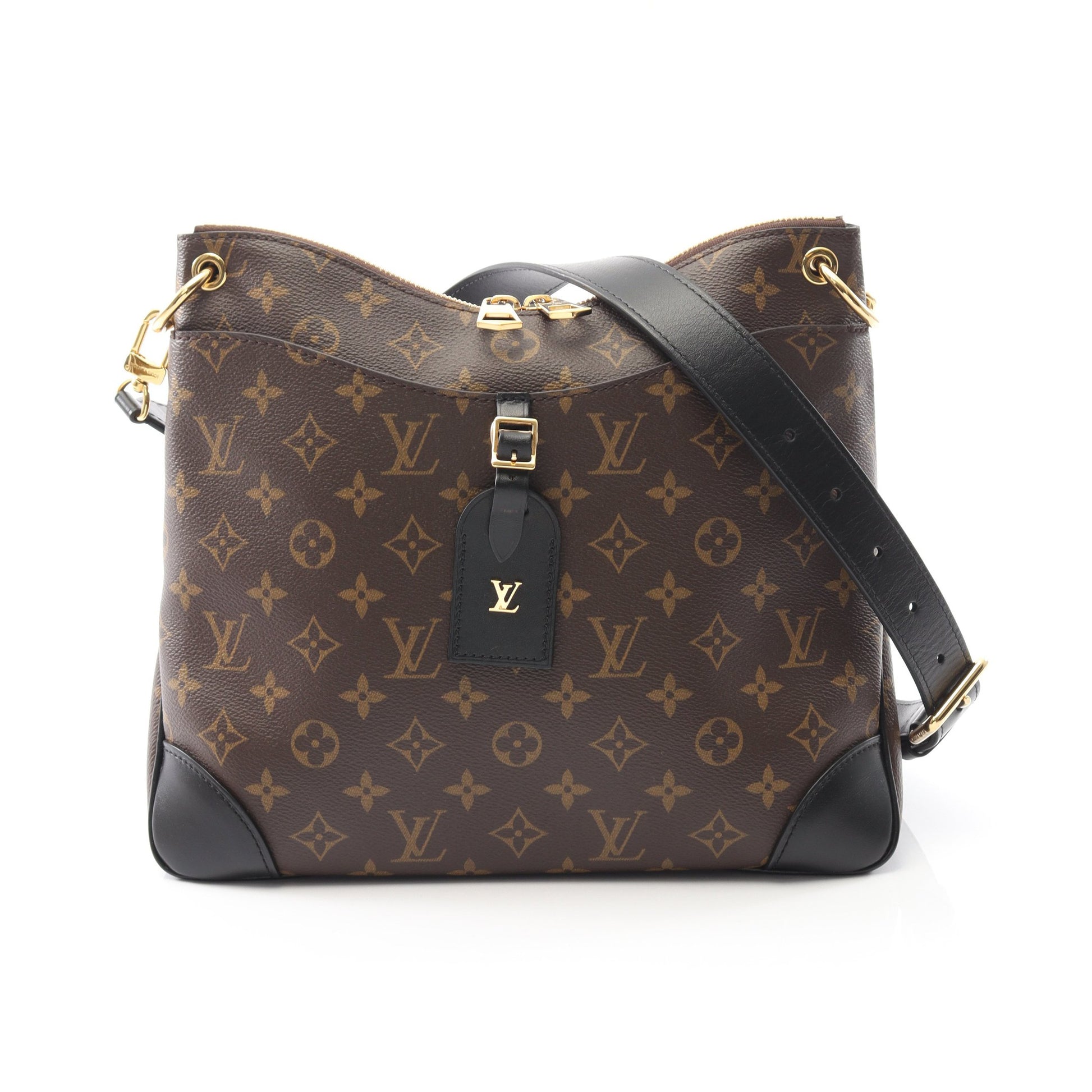 オデオン NM MM モノグラム ノワール ショルダーバッグ PVC レザー ブラウン ブラック ルイヴィトン バッグ LOUIS VUITTON