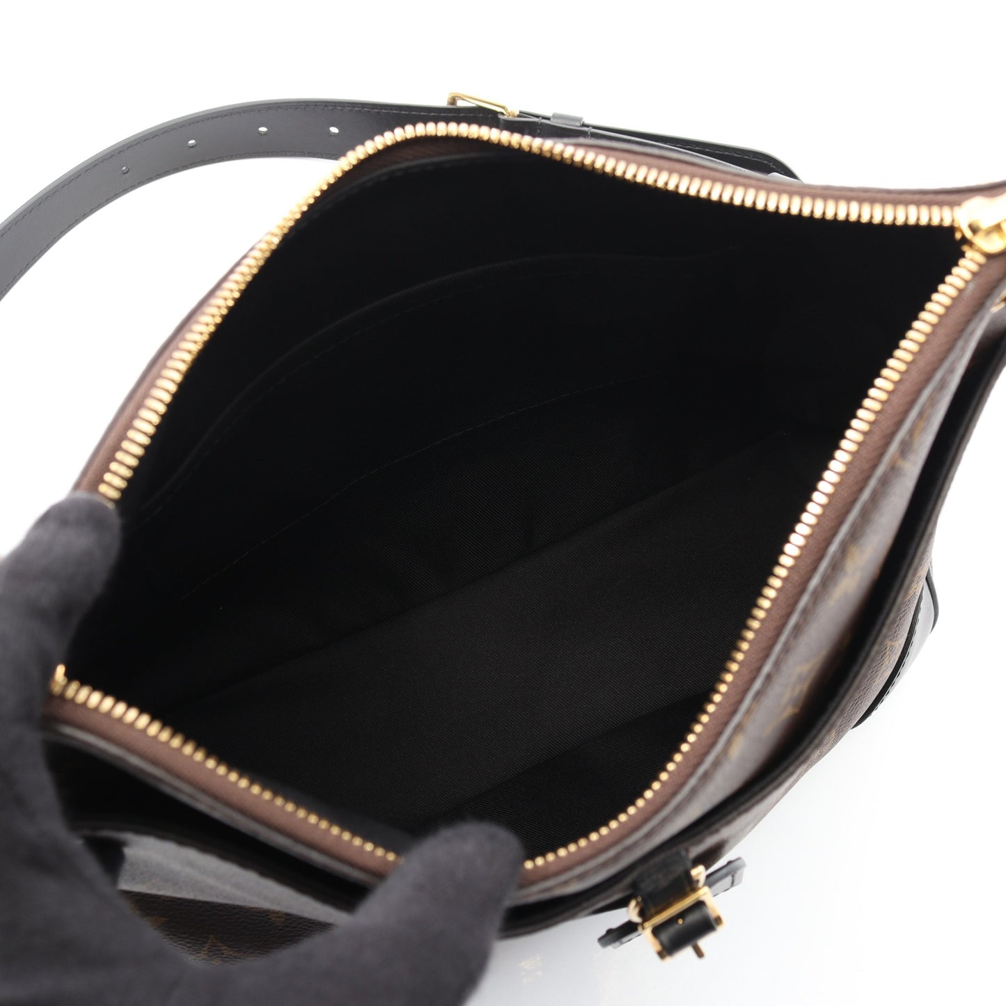 オデオン NM MM モノグラム ノワール ショルダーバッグ PVC レザー ブラウン ブラック ルイヴィトン バッグ LOUIS VUITTON