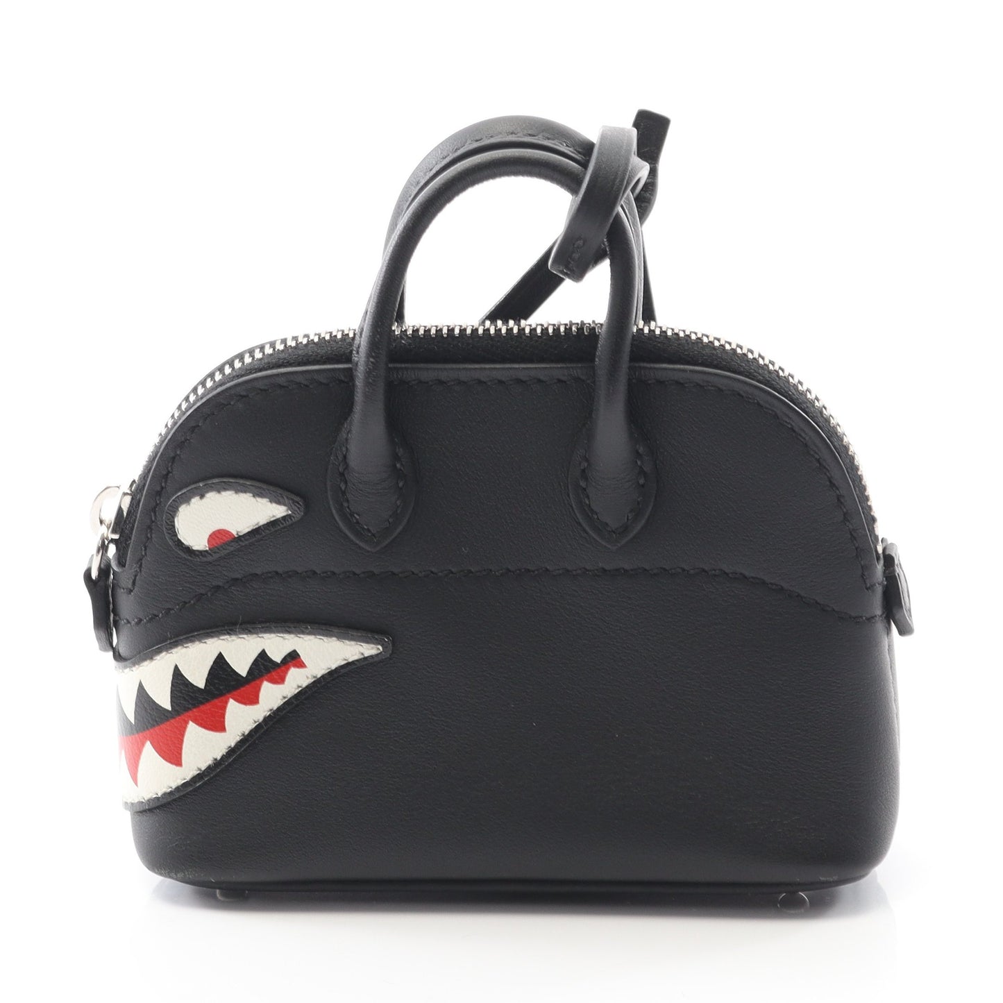 バッグチャーム ヴォースイフト ブラック シルバー金具 W刻印 エルメス 財布・小物 HERMES