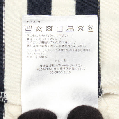 タンクトップ ボーダー フロントロゴプリント コットン ホワイト ネイビー モンクレール トップス MONCLER