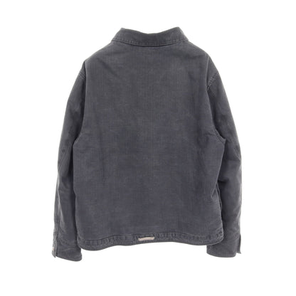 クロスボールボタン デニムジャケット コットン ダークグレー ジップアップ 中綿 クロムハーツ アウター Chrome Hearts