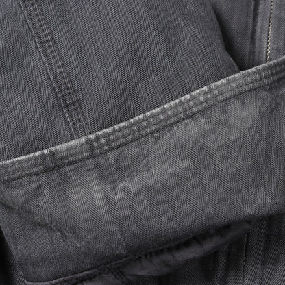 クロスボールボタン デニムジャケット コットン ダークグレー ジップアップ 中綿 クロムハーツ アウター Chrome Hearts