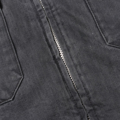 クロスボールボタン デニムジャケット コットン ダークグレー ジップアップ 中綿 クロムハーツ アウター Chrome Hearts