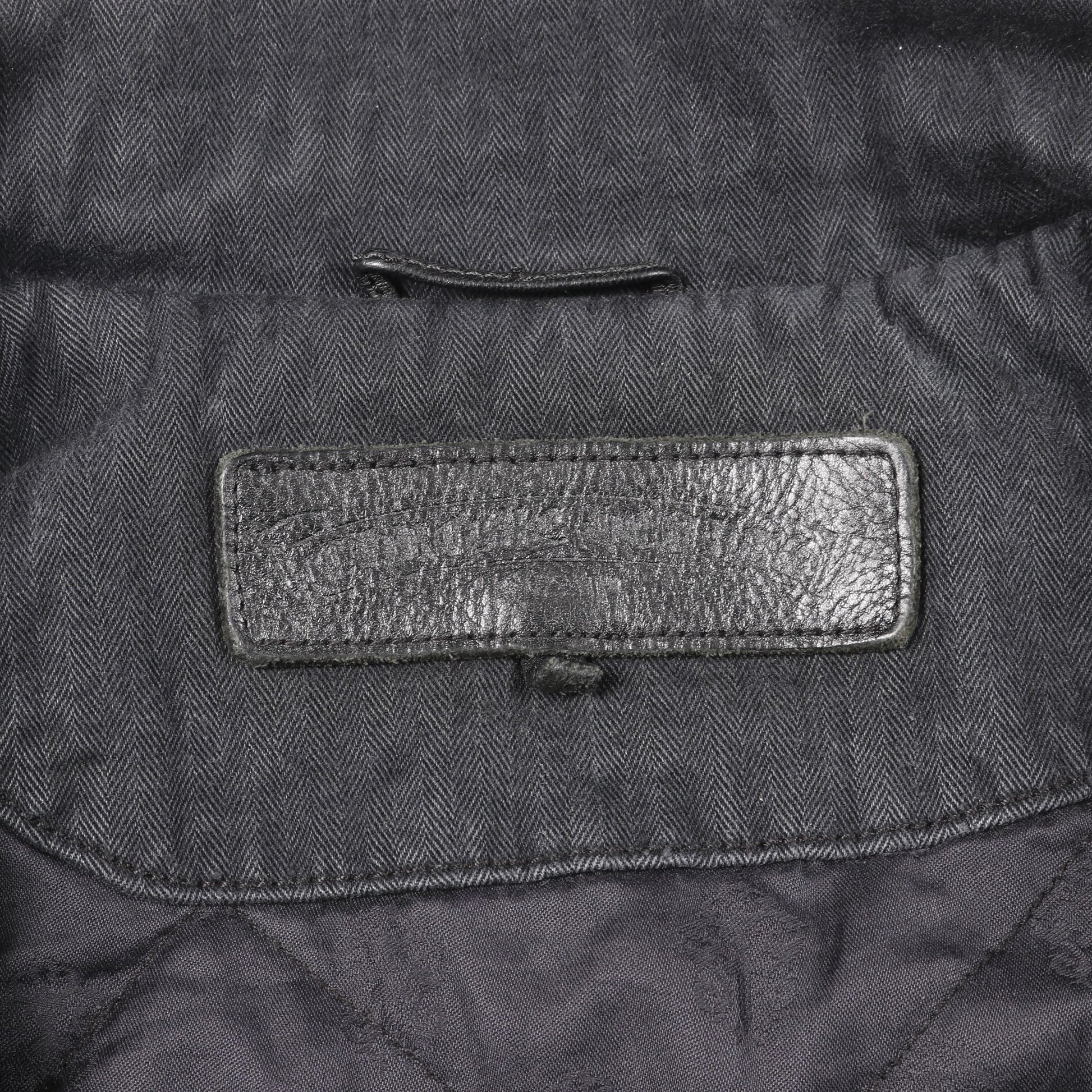 クロスボールボタン デニムジャケット コットン ダークグレー ジップアップ 中綿 クロムハーツ アウター Chrome Hearts