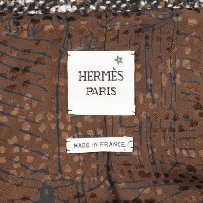 コート カシミヤ ウール ブラック オフホワイト カーキグリーン エルメス アウター HERMES