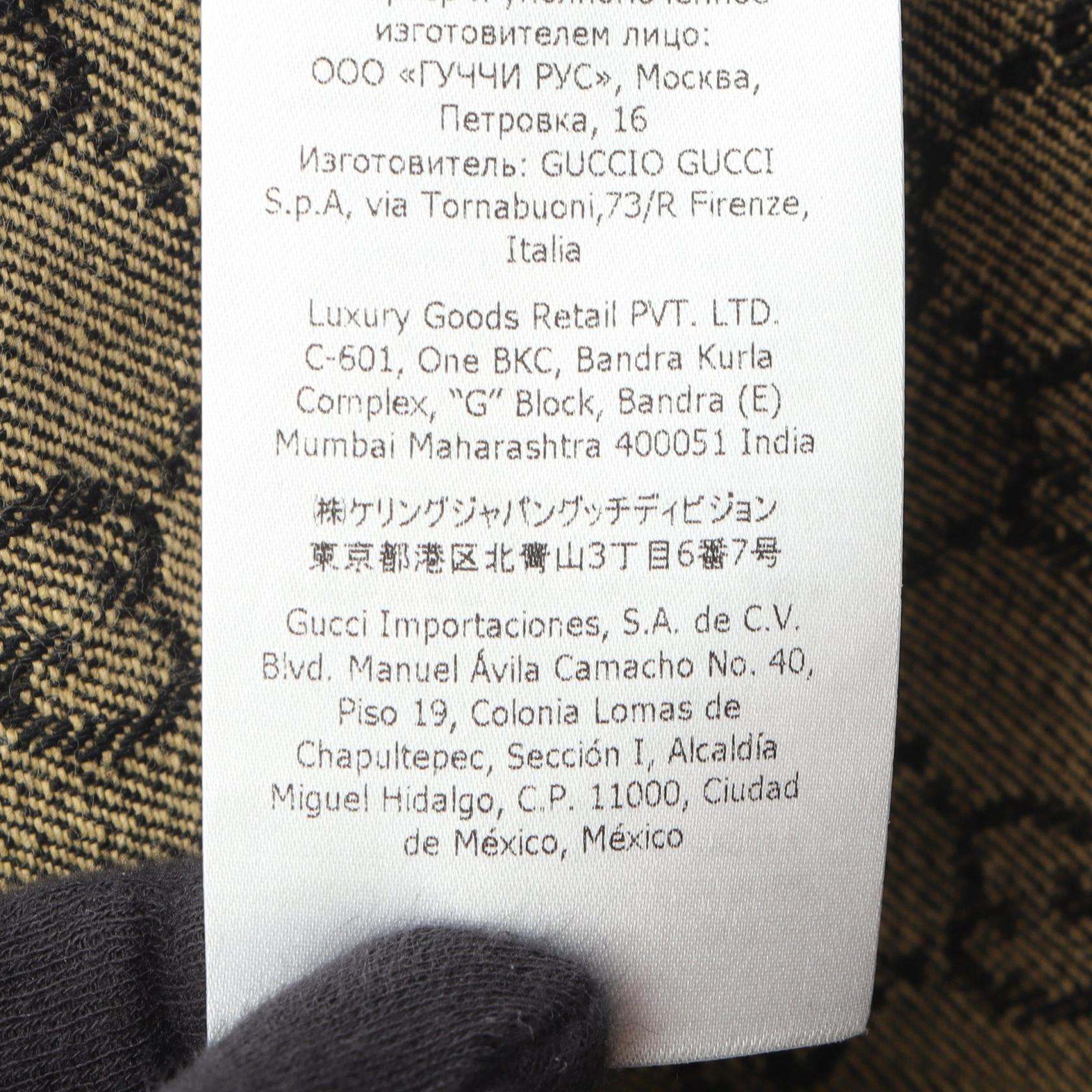 GGジャガード シャツ デニムジャケット コットン ブラック グッチ アウター GUCCI