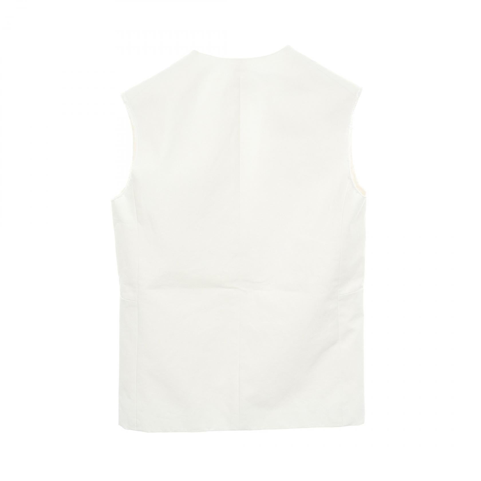 ベスト ジレ コットン ホワイト ジルサンダー トップス JIL SANDER