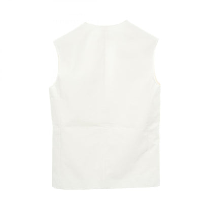 ベスト ジレ コットン ホワイト ジルサンダー トップス JIL SANDER
