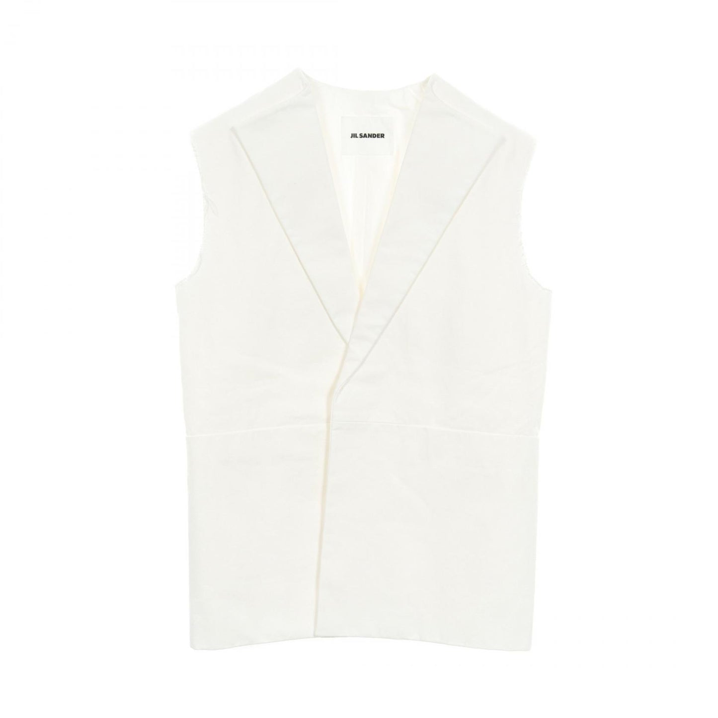 ベスト ジレ コットン ホワイト ジルサンダー トップス JIL SANDER