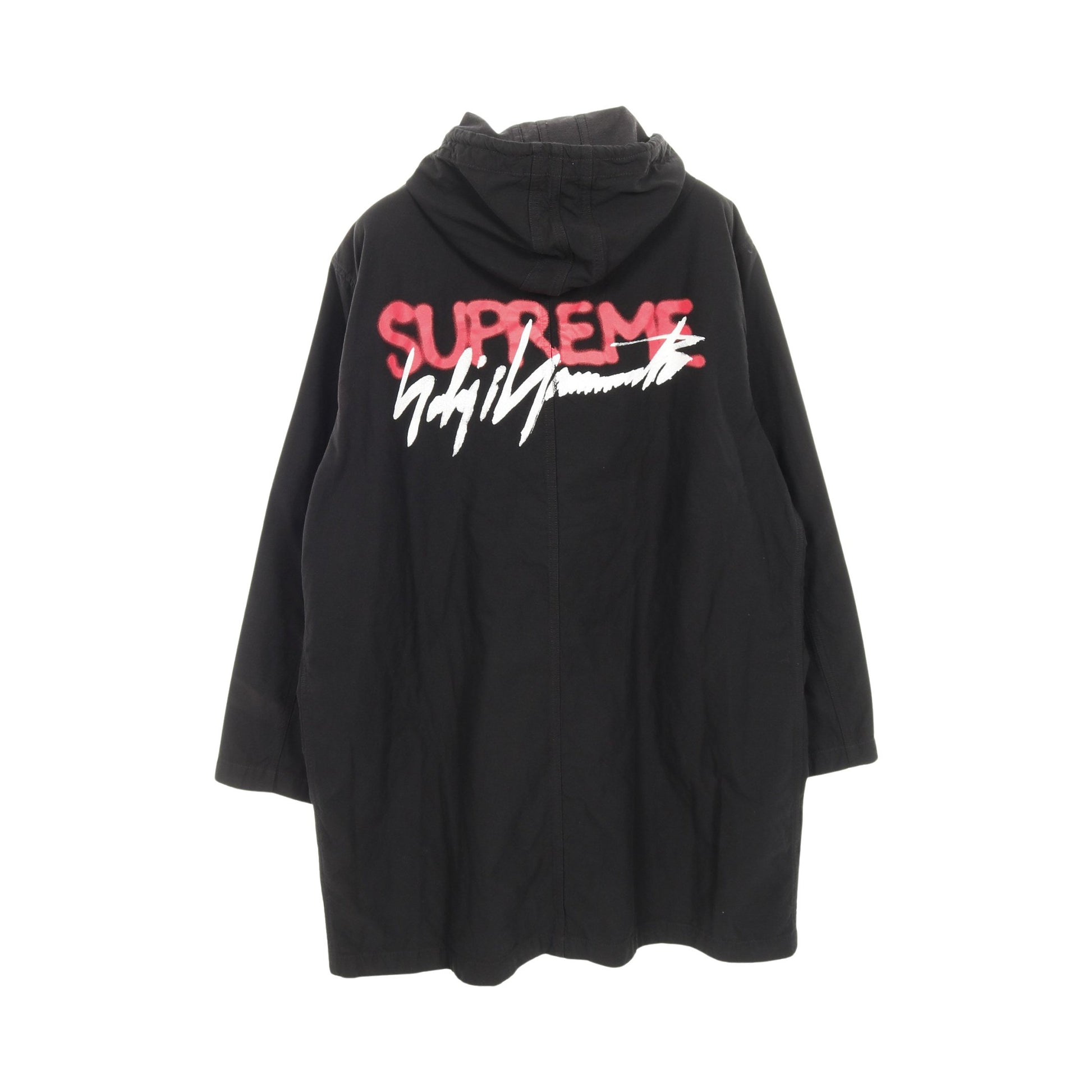 Supreme × Yohji Yamamoto ジップアップパーカー バックロゴ コットン ブラック シュプリーム トップス Supreme