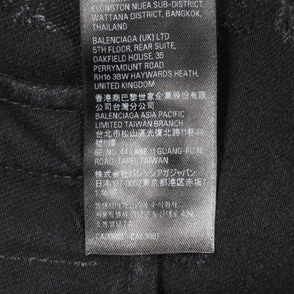 デニムジャケット コットン ダークグレー ダメージ加工 ペイント加工 ユーズド加工 バレンシアガ アウター BALENCIAGA