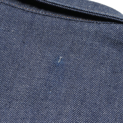 ハートロゴ刺繍 デニムシャツ 長袖 コットン インディゴブルー アミアレクサンドルマテュッシ トップス AMI Alexandre Mattiussi