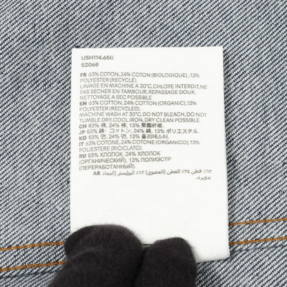 ハートロゴ刺繍 デニムシャツ 長袖 コットン インディゴブルー アミアレクサンドルマテュッシ トップス AMI Alexandre Mattiussi