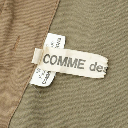 ジャケット 変形デザイン コットン カーキグリーン フード付き 色ムラ加工 コムデギャルソン アウター Comme des Garcons