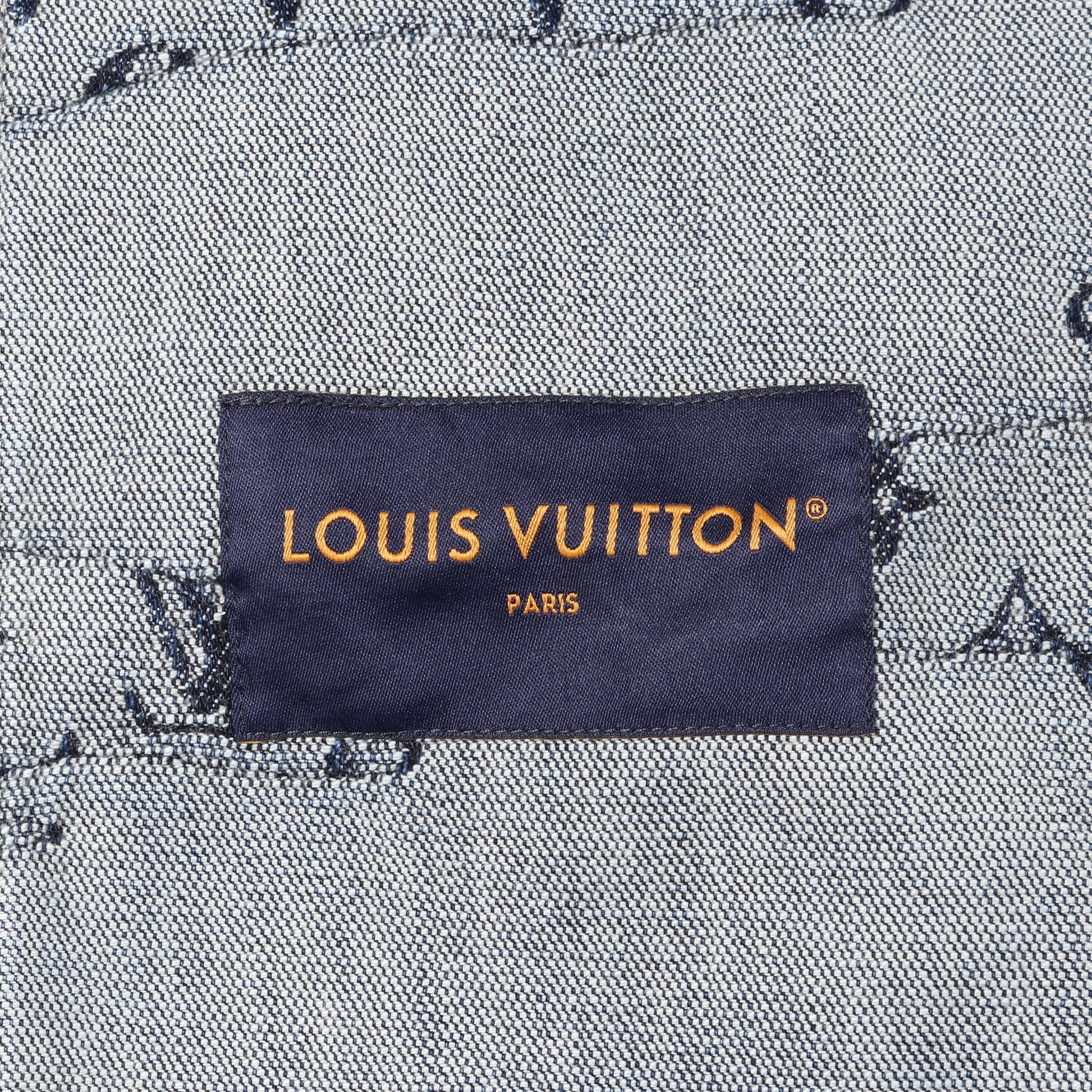 モノグラム デニム ワークウェア ブルゾン デニムジャケット コットン インディゴブルー ルイヴィトン アウター LOUIS VUITTON