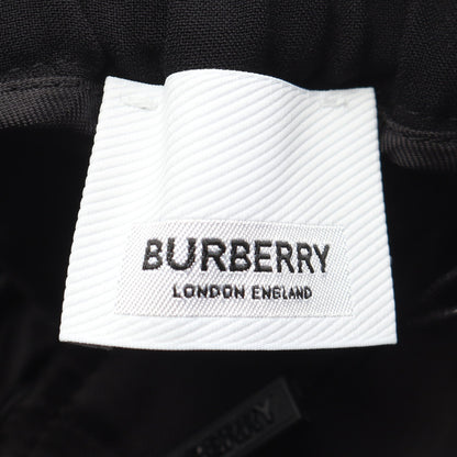 パンツ ジョガーパンツ ロゴ刺繍 ビスコース ブラック 裾ジップ バーバリー ボトムス BURBERRY