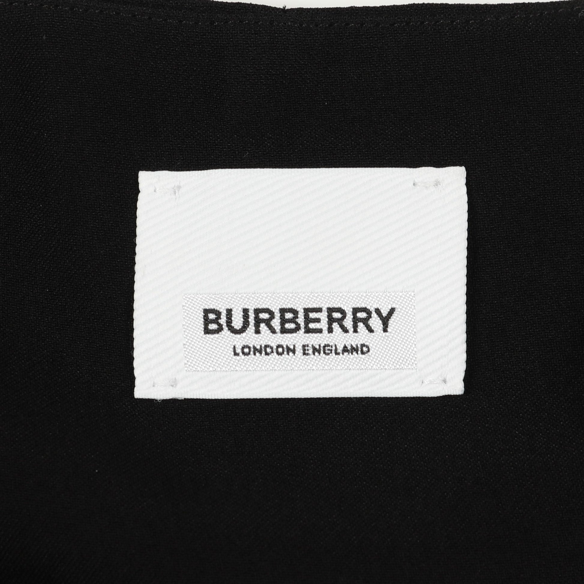 ワンピース ノースリーブ ビスコース ブラック バーバリー ワンピース BURBERRY
