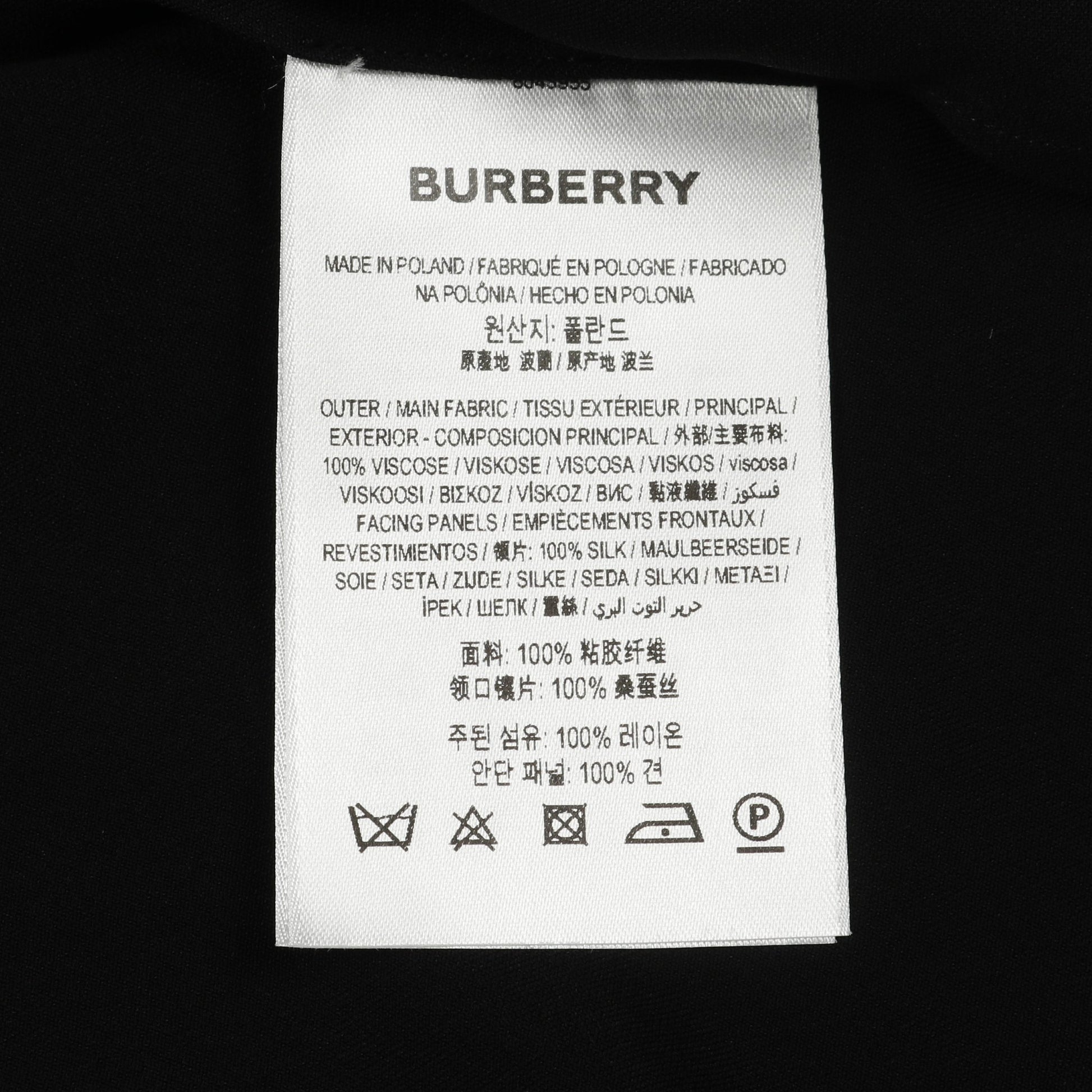 ワンピース ノースリーブ ビスコース ブラック バーバリー ワンピース BURBERRY