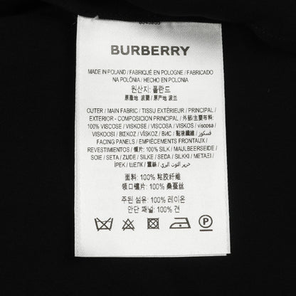 ワンピース ノースリーブ ビスコース ブラック バーバリー ワンピース BURBERRY