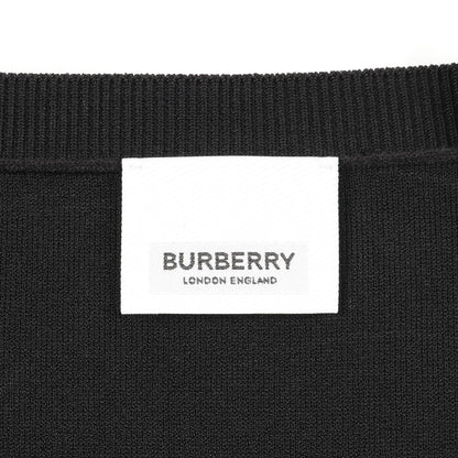 ニットワンピース ロゴ刺繍 ナイロン ブラック バーバリー ワンピース BURBERRY